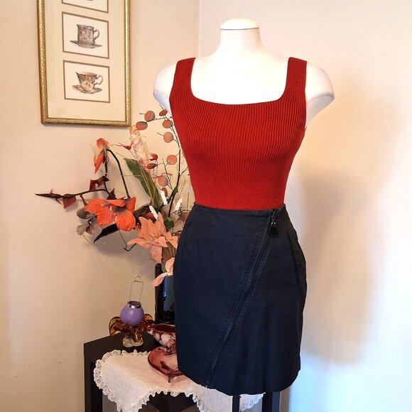 Preowned Designers Remix Collection Black Two Pockets Mini Lined Skirt - Picture 9 of 10